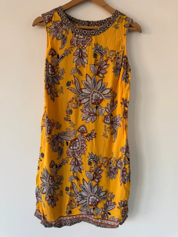 Wallis Yellow Patterned Dress, photo 2 of 3