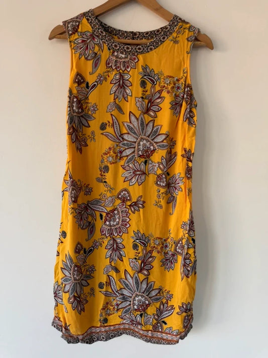 Wallis Yellow Patterned Dress, photo 2 of 3