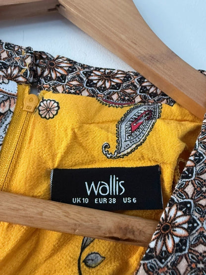 Wallis Yellow Patterned Dress, photo 3 of 3