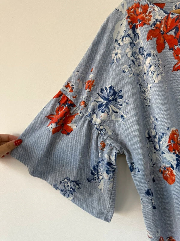 M&S Blue Floral Summer Dress, photo 3 of 5