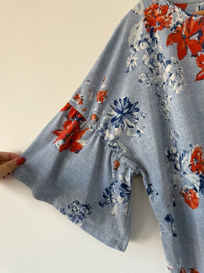 M&S Blue Floral Summer Dress, photo 3 of 5