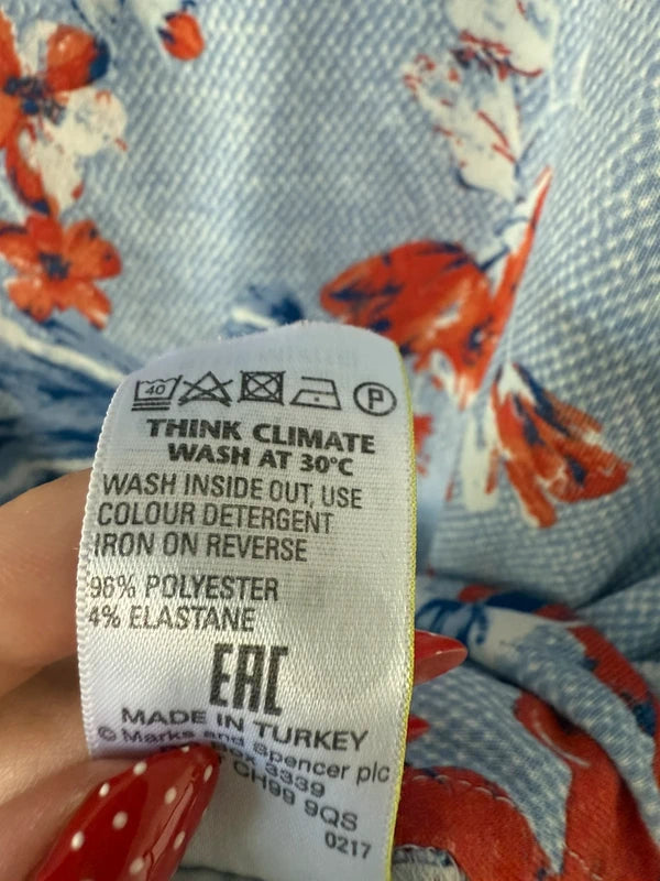 M&S Blue Floral Summer Dress, photo 5 of 5