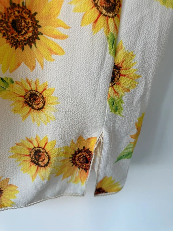 ASOS Design Sunflower Dress Size 12 Petite, photo 3 of 4