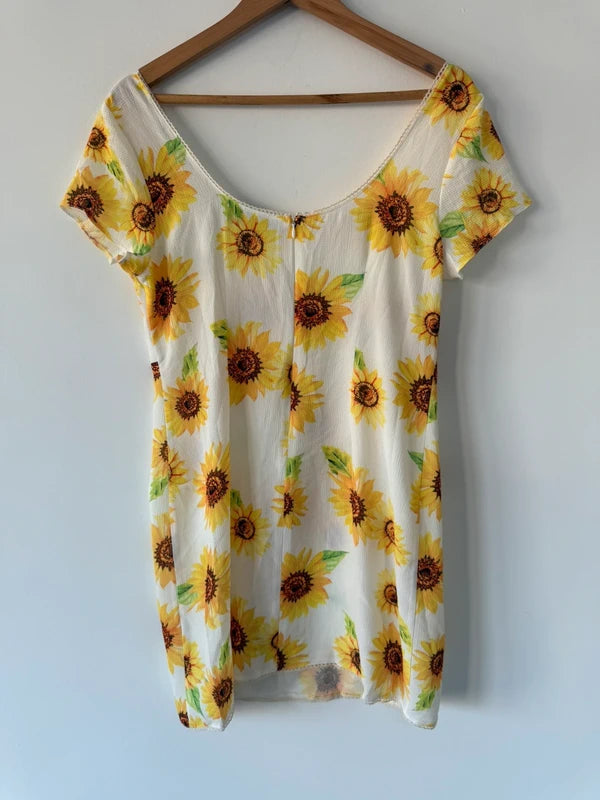 ASOS Design Sunflower Dress Size 12 Petite, photo 4 of 4