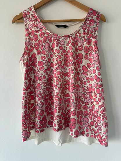 M&S Pink Leopard Print Vest Top, preloved