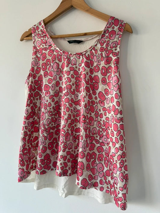 M&S Pink Leopard Print Vest Top, photo 2 of 5