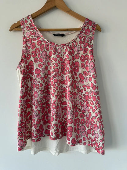 M&S Pink Leopard Print Vest Top, photo 4 of 5