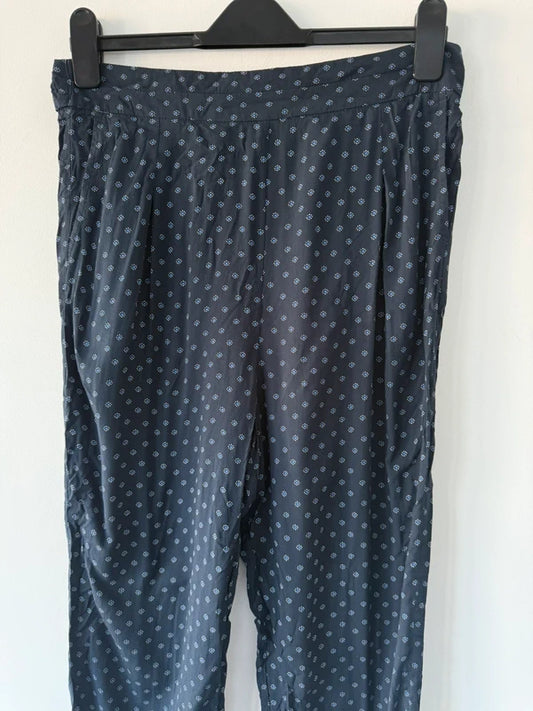 Marks and Spencer’s Navy Blue Patterned Trousers Size 10 Long, photo 2 of 4