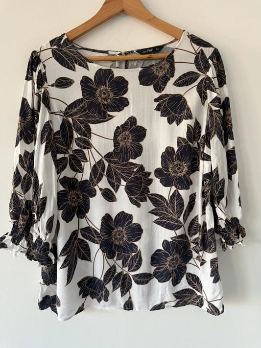F&F Floral Blouse Dose 14, preloved