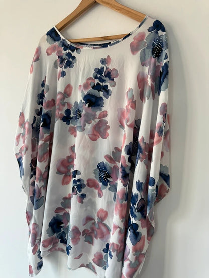 Evans Floral Patterned Blouse, photo 3 of 5