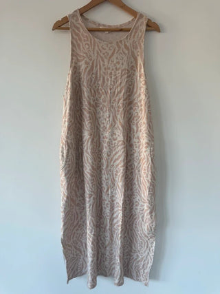 Marks and Spencer the Lounge Edit Animal Print Peach Dress, preloved