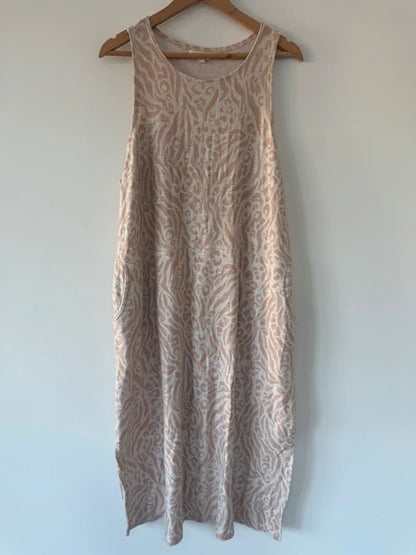 Marks and Spencer the Lounge Edit Animal Print Peach Dress, preloved
