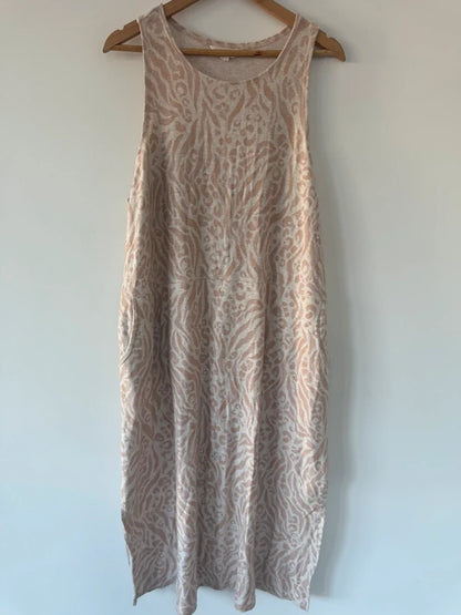 Marks and Spencer the Lounge Edit Animal Print Peach Dress, photo 2 of 5
