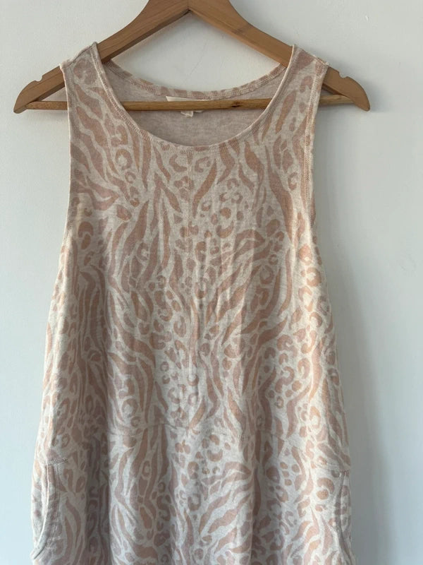 Marks and Spencer the Lounge Edit Animal Print Peach Dress, photo 3 of 5