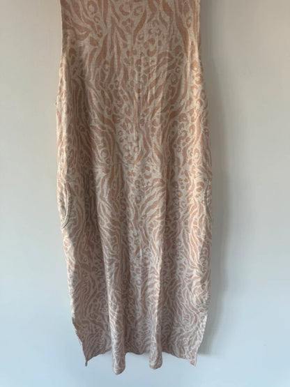 Marks and Spencer the Lounge Edit Animal Print Peach Dress, photo 4 of 5
