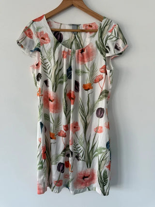 H&M Floral Print Summer Dress Size Eur 40, preloved
