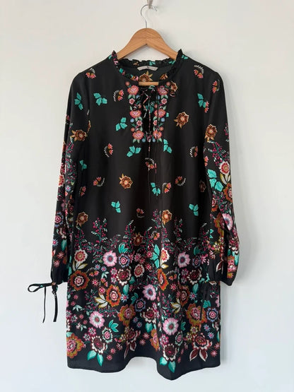 TU Black Floral Design Dress, photo 4 of 5