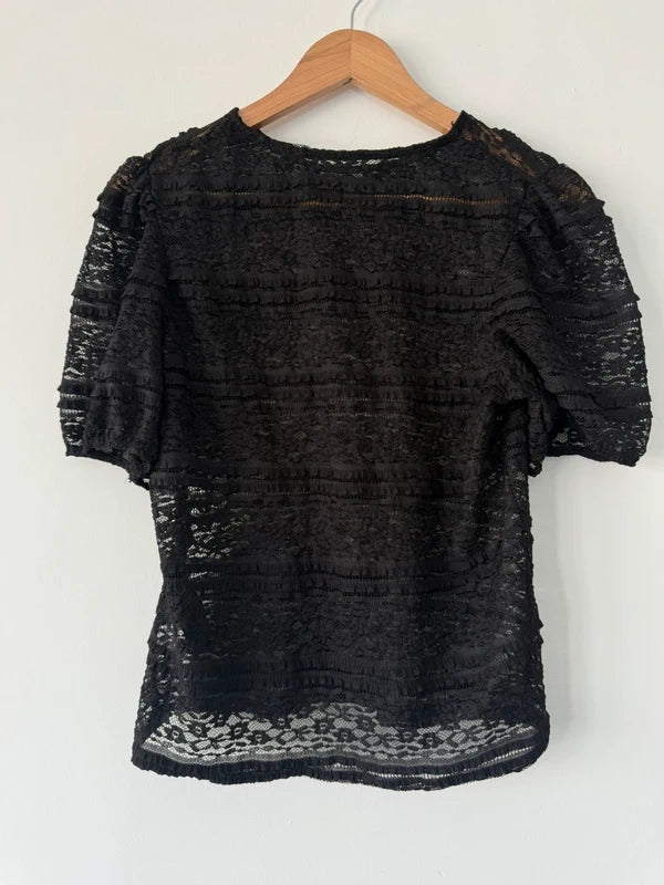 New Look Black Lace Top, preloved