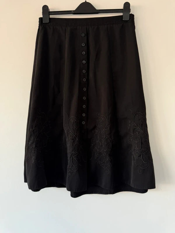 Libaas As Black Floral Long Skirt, photo 2 of 5