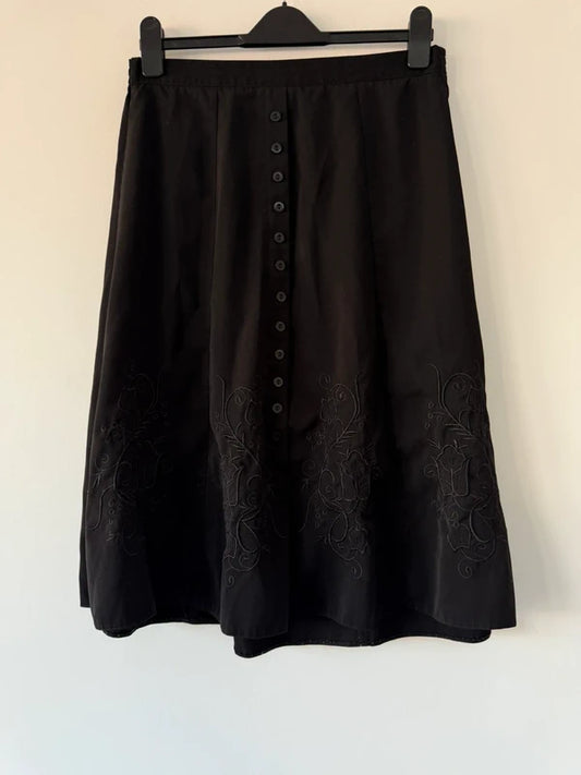 Libaas As Black Floral Long Skirt, photo 2 of 5