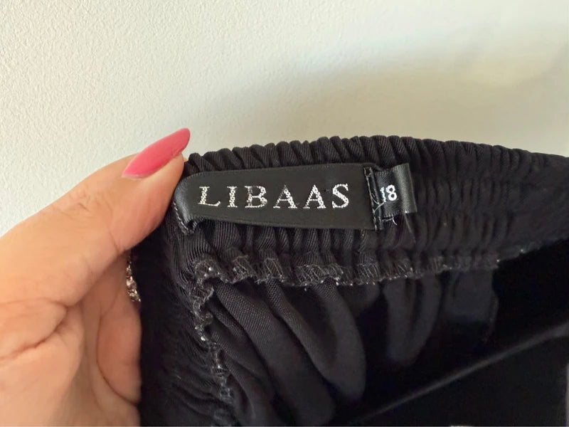 Libaas As Black Floral Long Skirt, photo 5 of 5