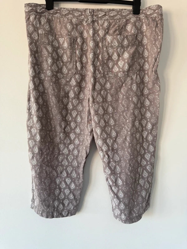 Next Linen Blend Patterned Trousers, photo 5 of 5