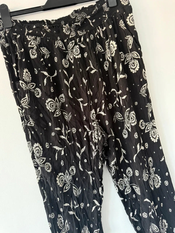 Simply Be Black Patterned Trousers, photo 3 of 5