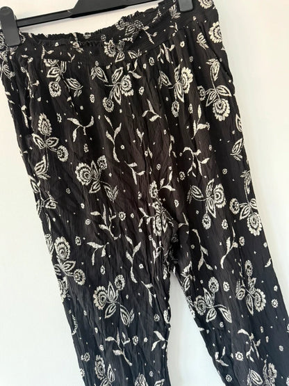 Simply Be Black Patterned Trousers, photo 3 of 5