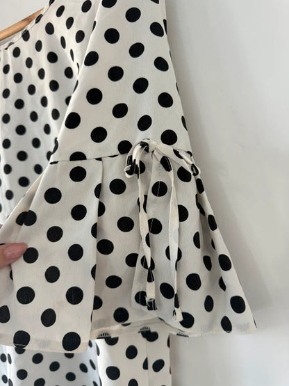 Polka Dot Blouse White and Black, photo 3 of 5