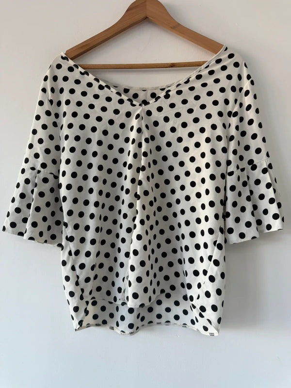 Polka Dot Blouse White and Black, photo 5 of 5