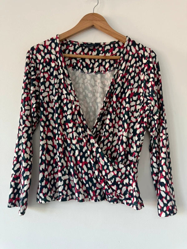 Crew Clothing Multi Colour Patterned Wrap Top, photo 2 of 5