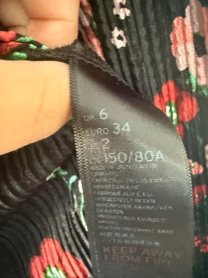 Topshop Black Floral Print Ruched Top, photo 4 of 4