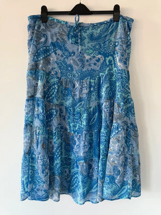 EWM Pure Classics Blue Print Summer Long Skirt, preloved