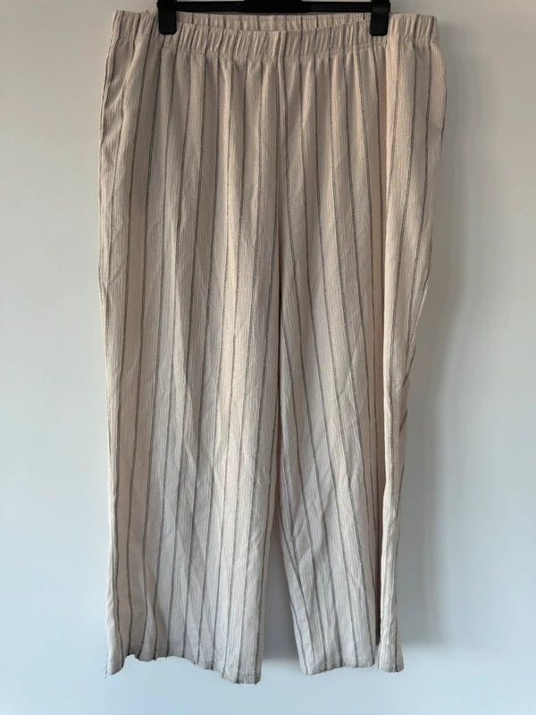 F&F White Striped Trousers, preloved