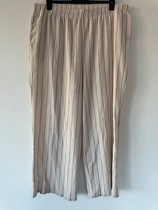 F&F White Striped Trousers, preloved