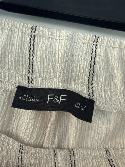 F&F White Striped Trousers, photo 5 of 5