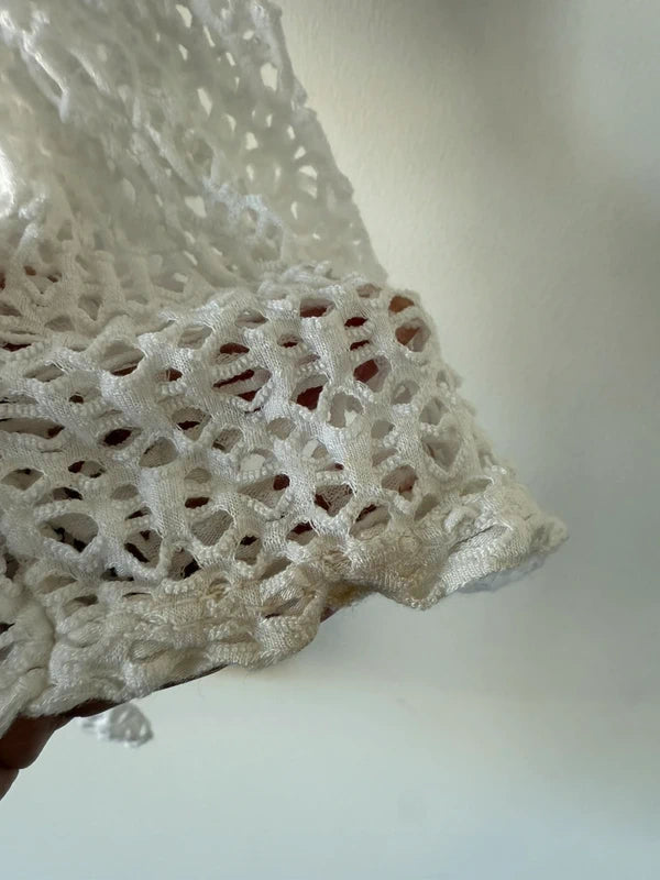 White Crochet Style Top, photo 4 of 5