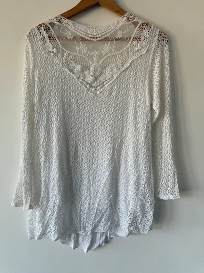 White Crochet Style Top, photo 5 of 5