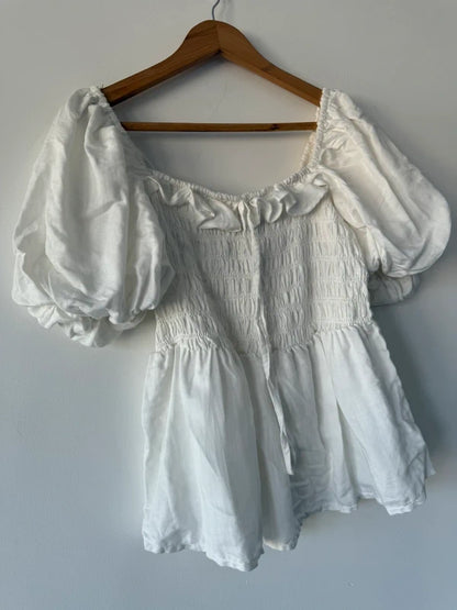 New Look Cream Peplum Top, photo 2 of 4