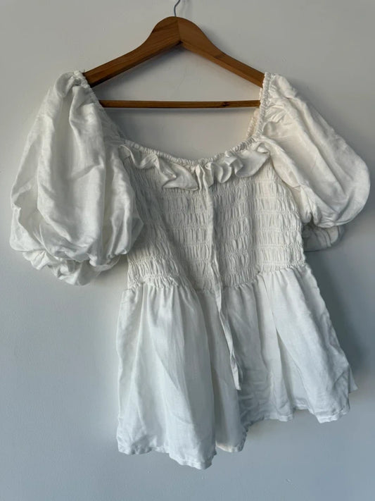 New Look Cream Peplum Top, photo 2 of 4