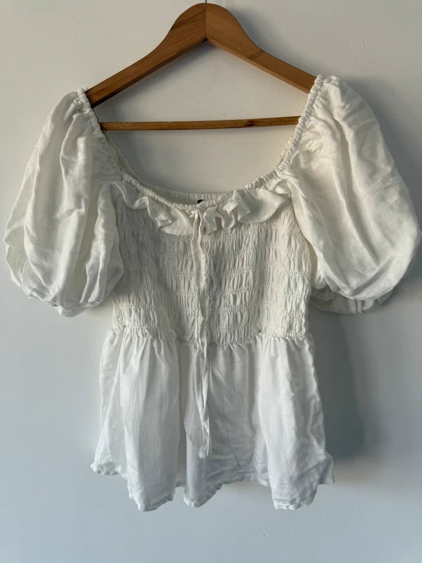 New Look Cream Peplum Top, photo 4 of 4