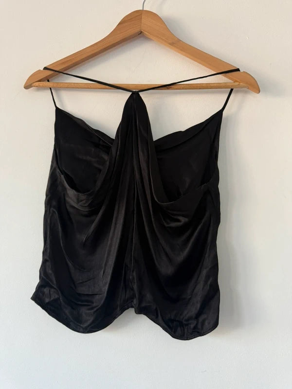 Zara Black Satin Top, photo 4 of 5