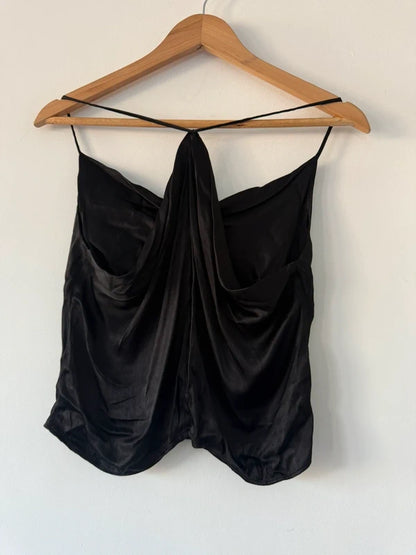 Zara Black Satin Top, photo 4 of 5