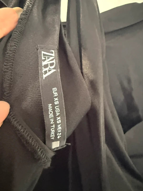 Zara Black Satin Top, photo 5 of 5