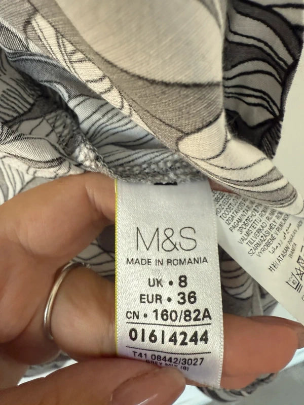 M&S Grey Patterned Kimono, photo 3 of 4