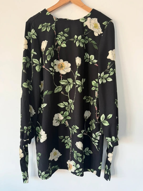 H&M Black Floral Dress, preloved
