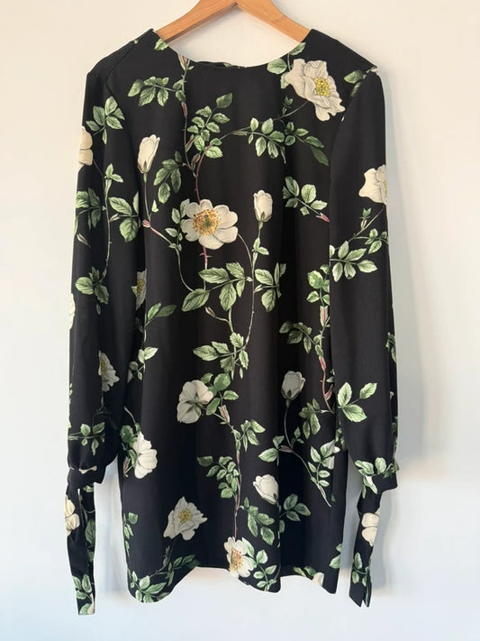 H&M Black Floral Dress, preloved