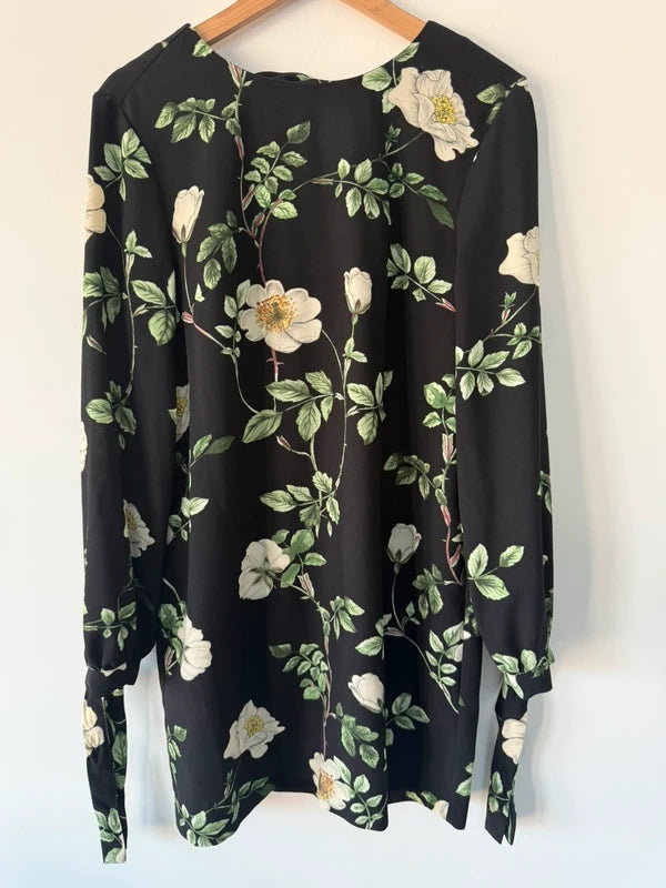 H&M Black Floral Dress, photo 2 of 5