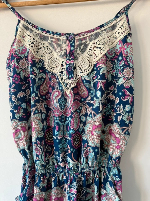 Atmosphere Blue Patterned Playsuit Size, photo 2 of 4