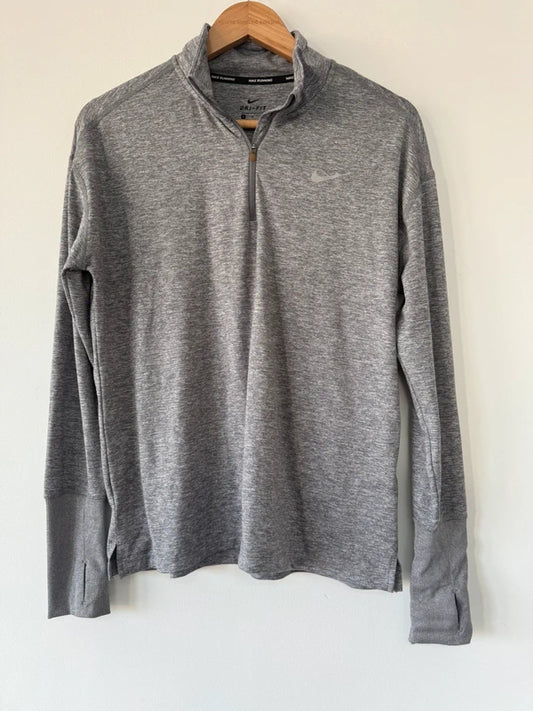Nike Dri Fit Grey Zip Up Gym Top, preloved